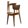 Trio of vintage 6157 chairs by Roger Landault leather and wood 1950