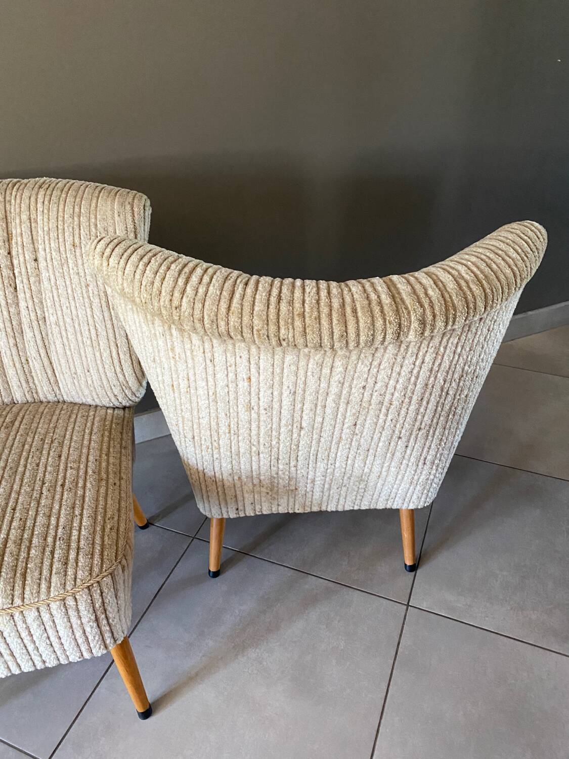 Pair of cocktail armchairs