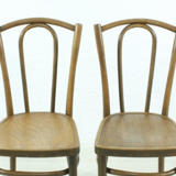 Set of 2 curved wooden chairs circa 1920