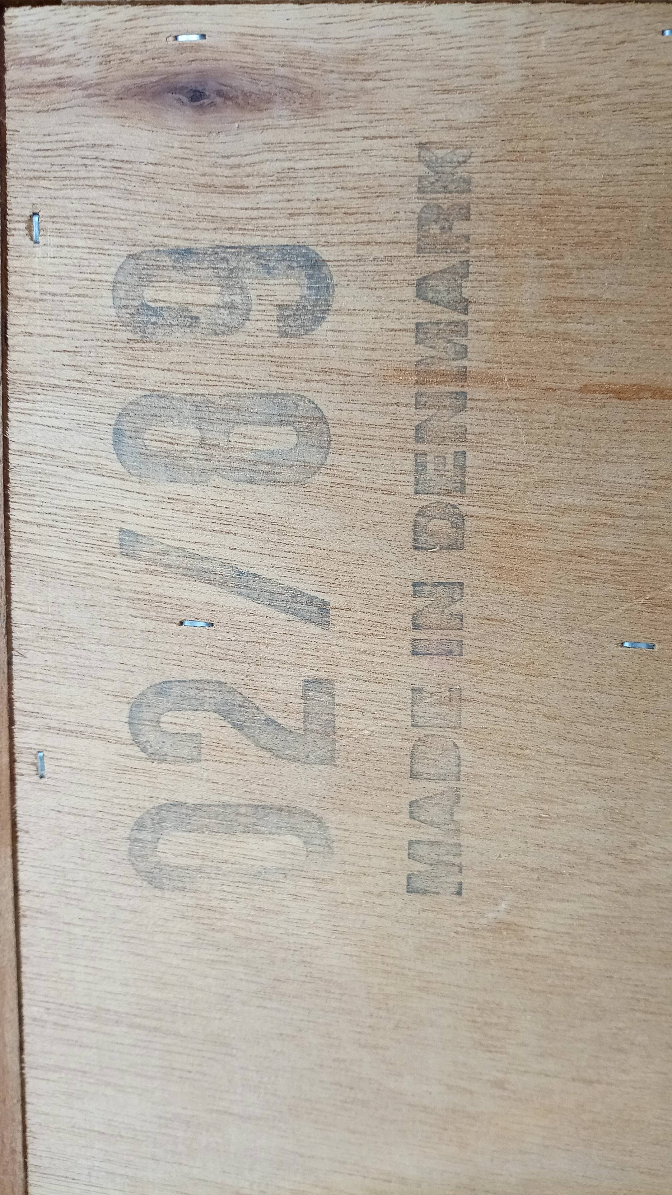 Danish teak sideboard with tambour doors