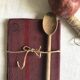 Old tea towel in linen and Burgundy cotton