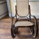 Vintage rocking chair in curved wood
