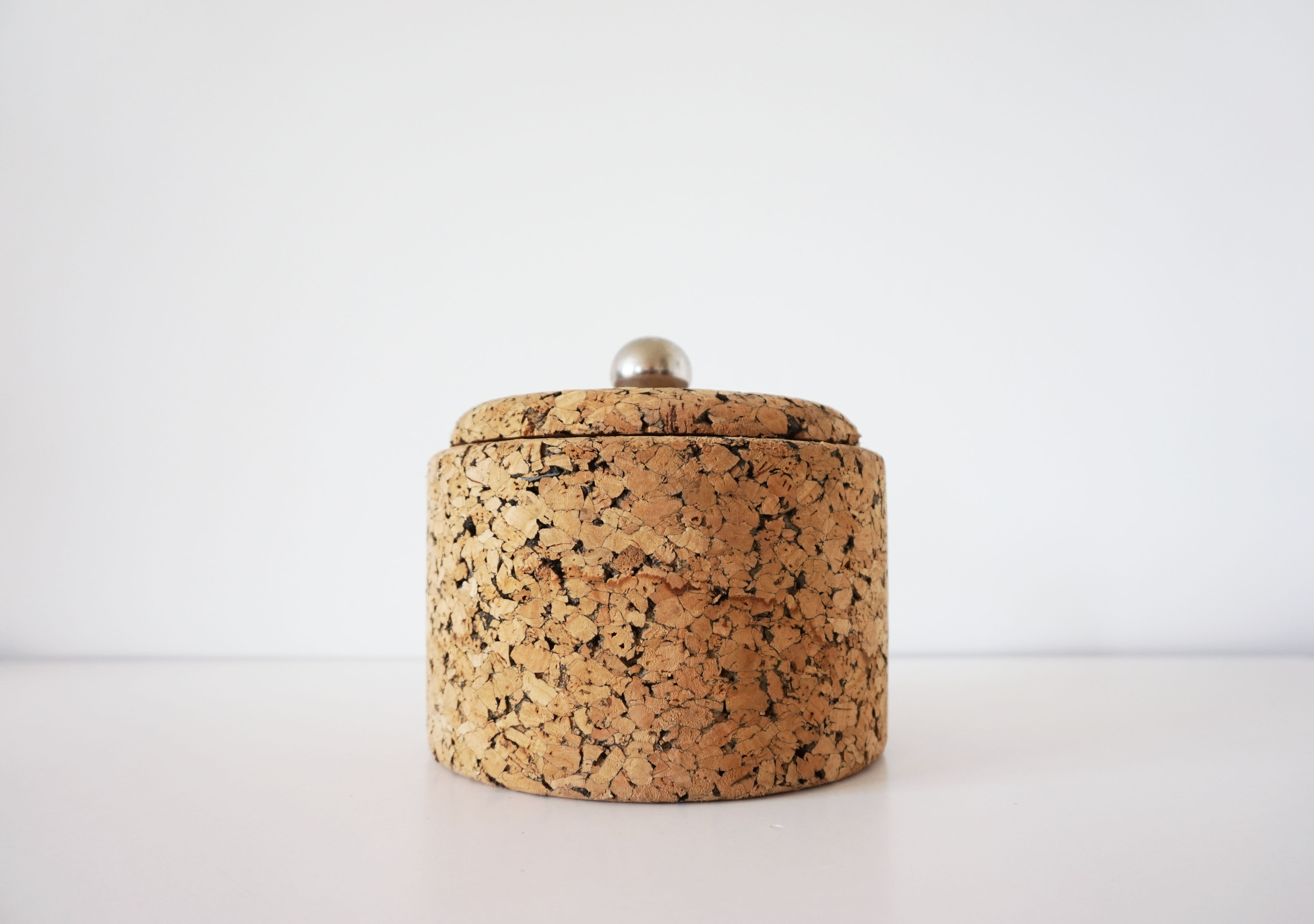 Cork ice bucket and its 1970 ice clip