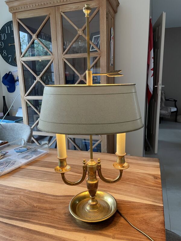 Lampe bouillotte en laiton empire
