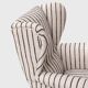 Pair of Striped French Bergère Armchairs, 1970s