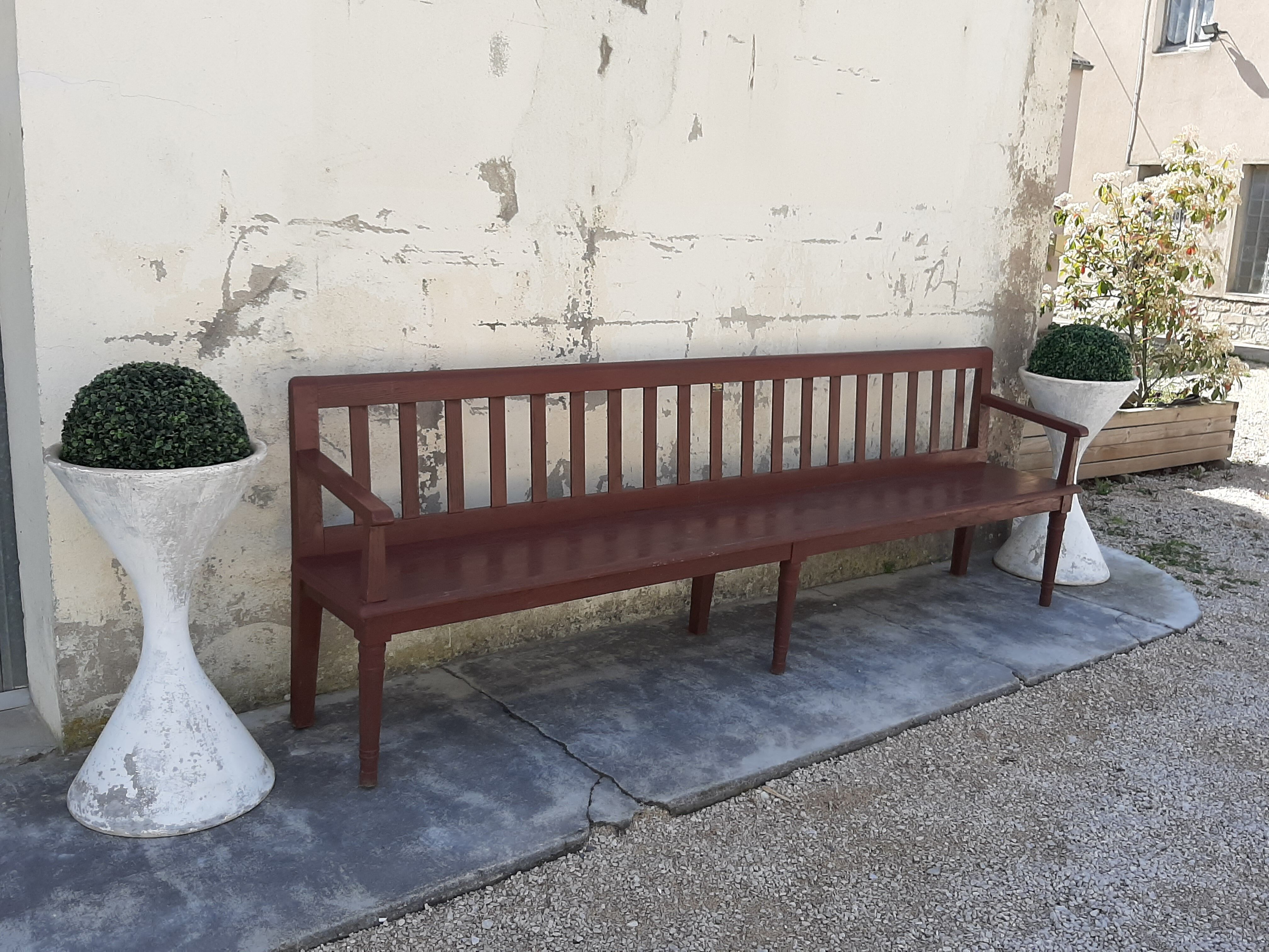 Oak station bench 2m80