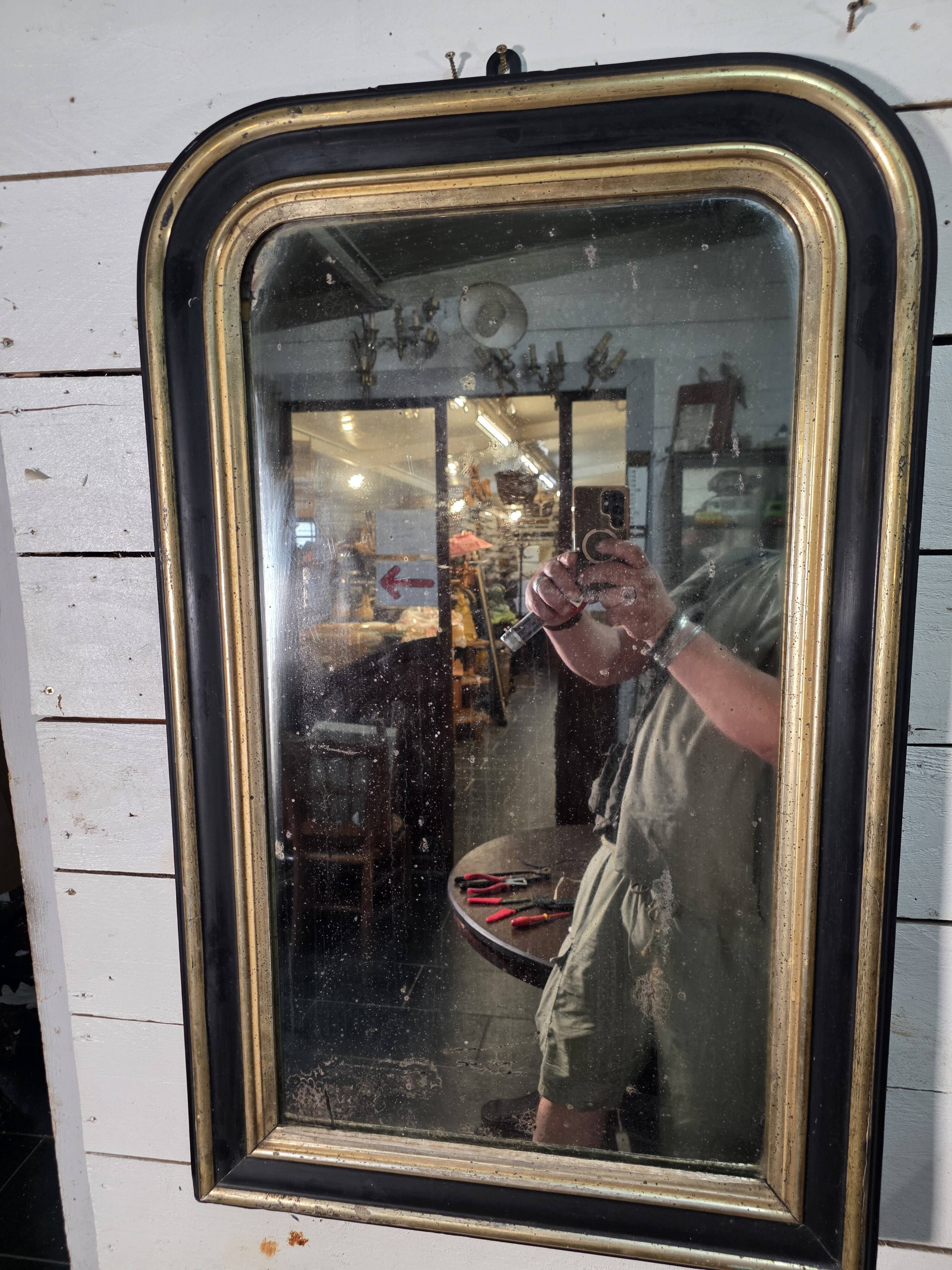 Miroir style Napoléon III du XIXème , 90×57cm