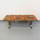 Vintage rectangular coffee table by Roche-Bobois in steel and ceramic.