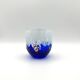 Set of 6 blown glass glasses from Venice with Effetre Murano murrine.