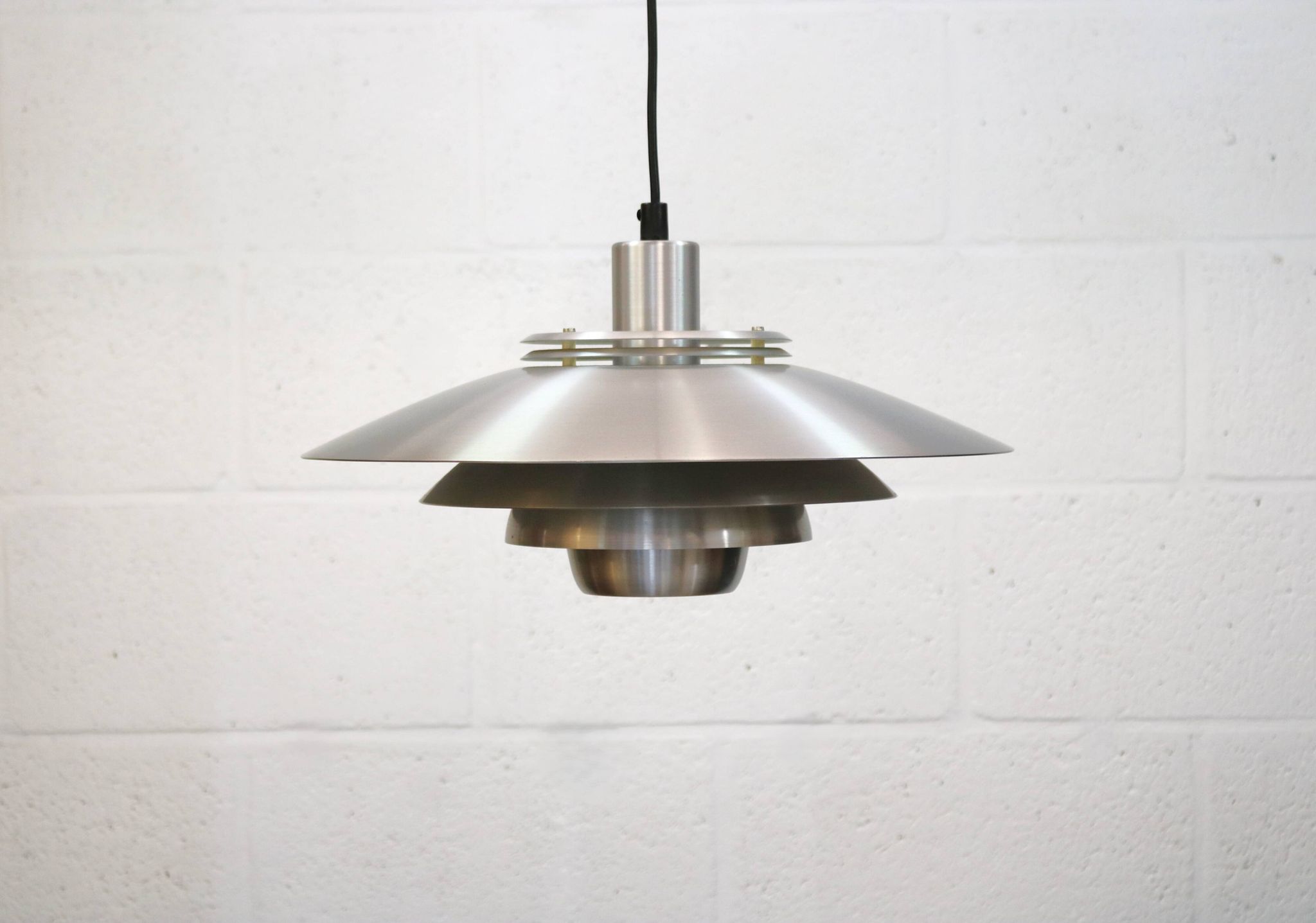Silver Danish Jeka Metaltryk pendant Lamp - Model Dania 3020