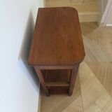 Shelf-Display case-with mirror & glass-Empire style-Walnut stain-1 drawer