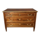 Louis XVI commode in walnut, beech, and brass.