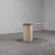 Mid-Century Italian octagonal Travertine Dining Table, 1980s