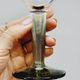 10 Bormioli Rocco Vintage Crystal Wine Glasses with Grooved Grey Stem