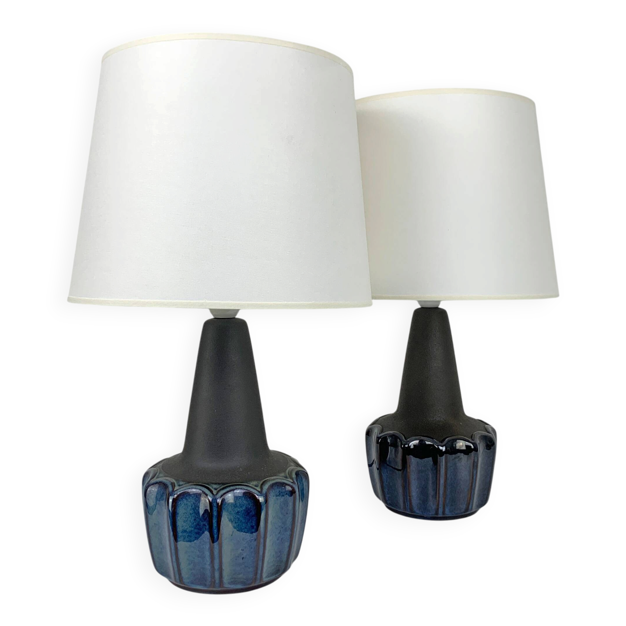 Pair of Søholm table lamps model 1051 by Einar Johansen, Soholm, Denmark, 1960.