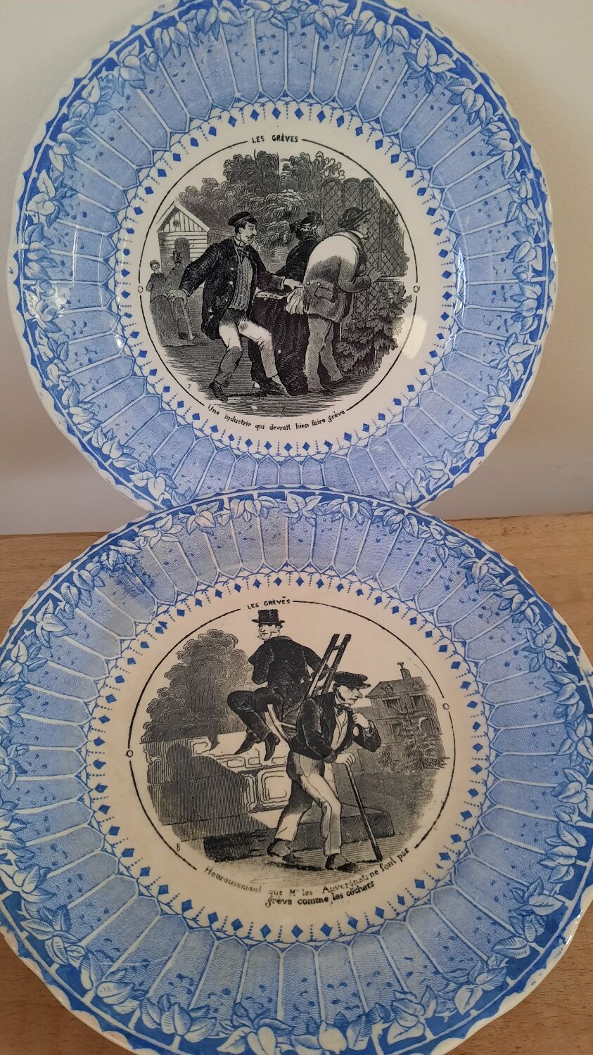 Talking plate Sarreguemines