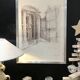 Framed drawing Palace of Justice Sarreguemines Peter Musslé numbered