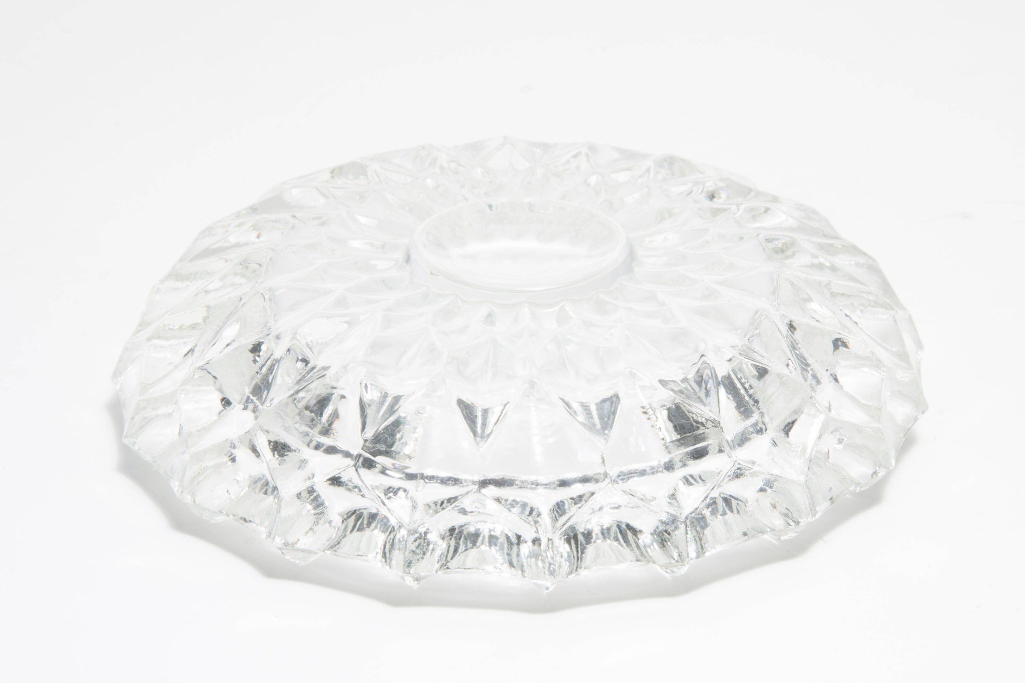 Vintage Mid-Century Crystal Ashtray Bowl, Italy, 1970s