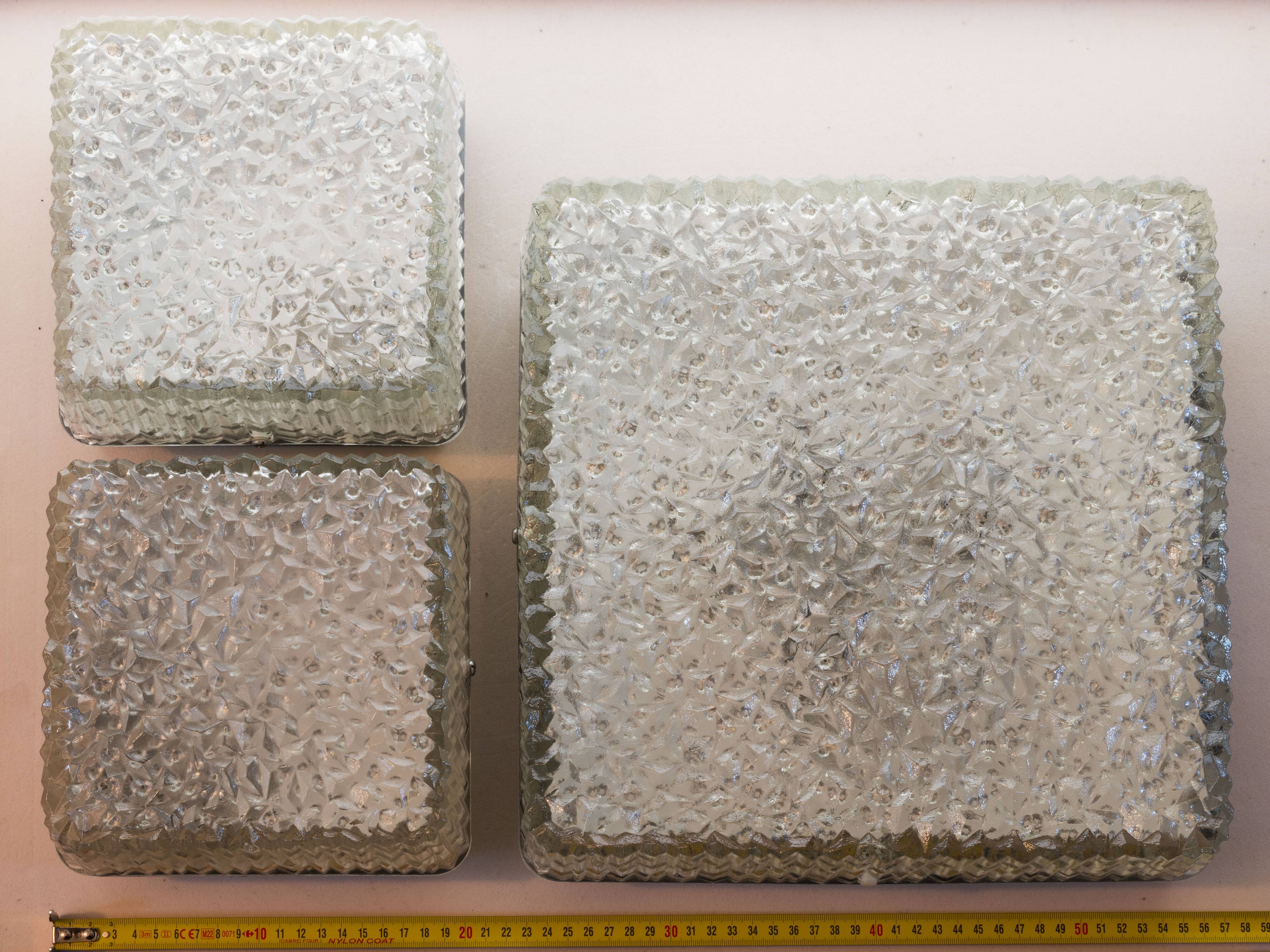 Large square ceiling light Holophane DC 3x75 W