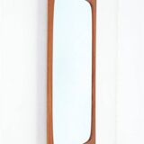 Fully restored mid-century teak mirror / Danish modern design / 1960s