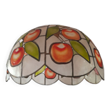 Chandelier suspension in mother-of-pearl red apples