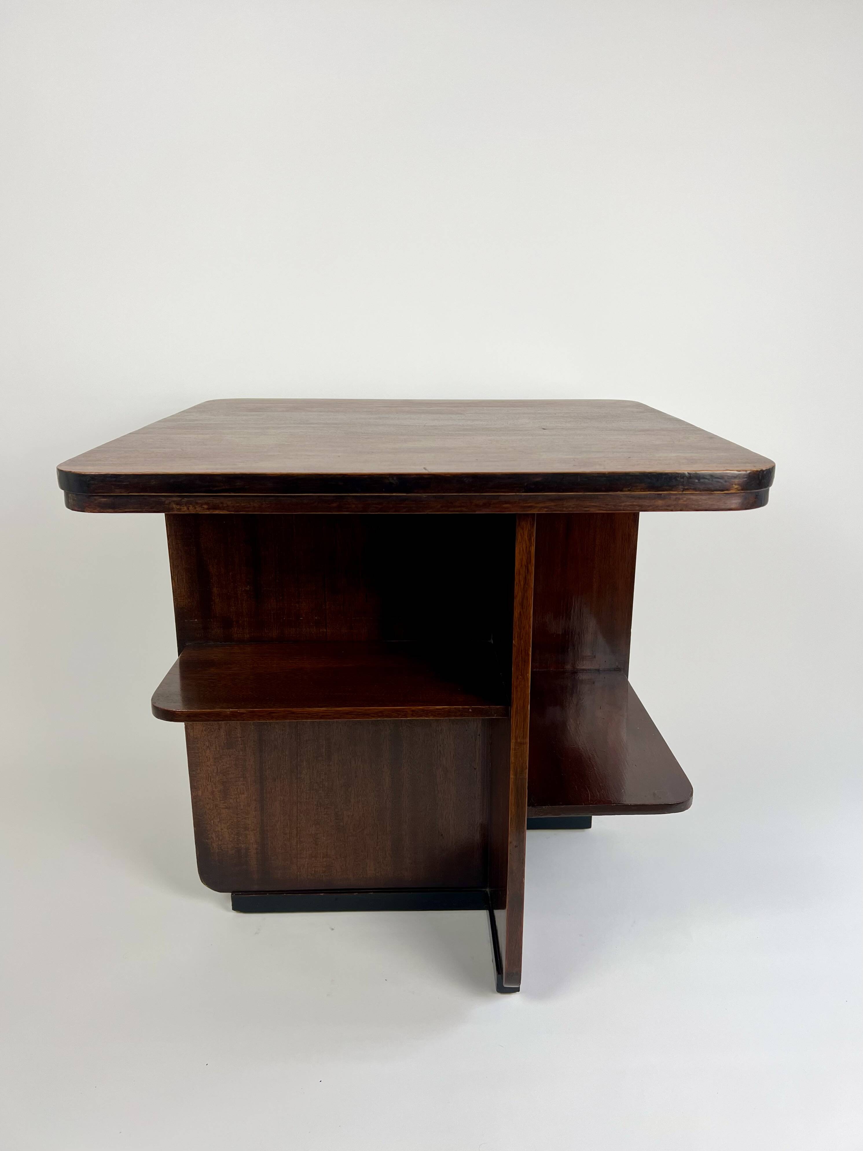 Antique art deco book / side table by Waring & Gillow, England c.1930