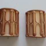 Pair of bamboo sconces