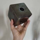 Vintage Virebent cubic vase