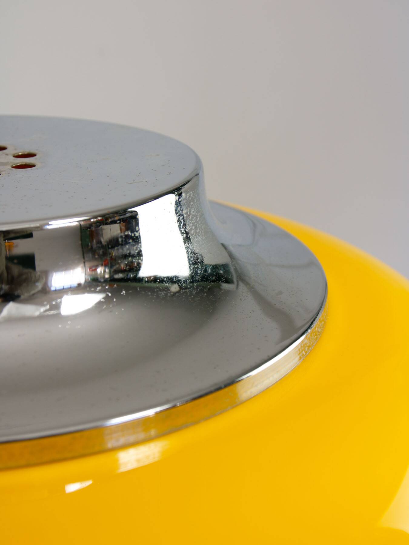 Large Space Age Model Best Pendant from Guzzini in Yellow, 1970s