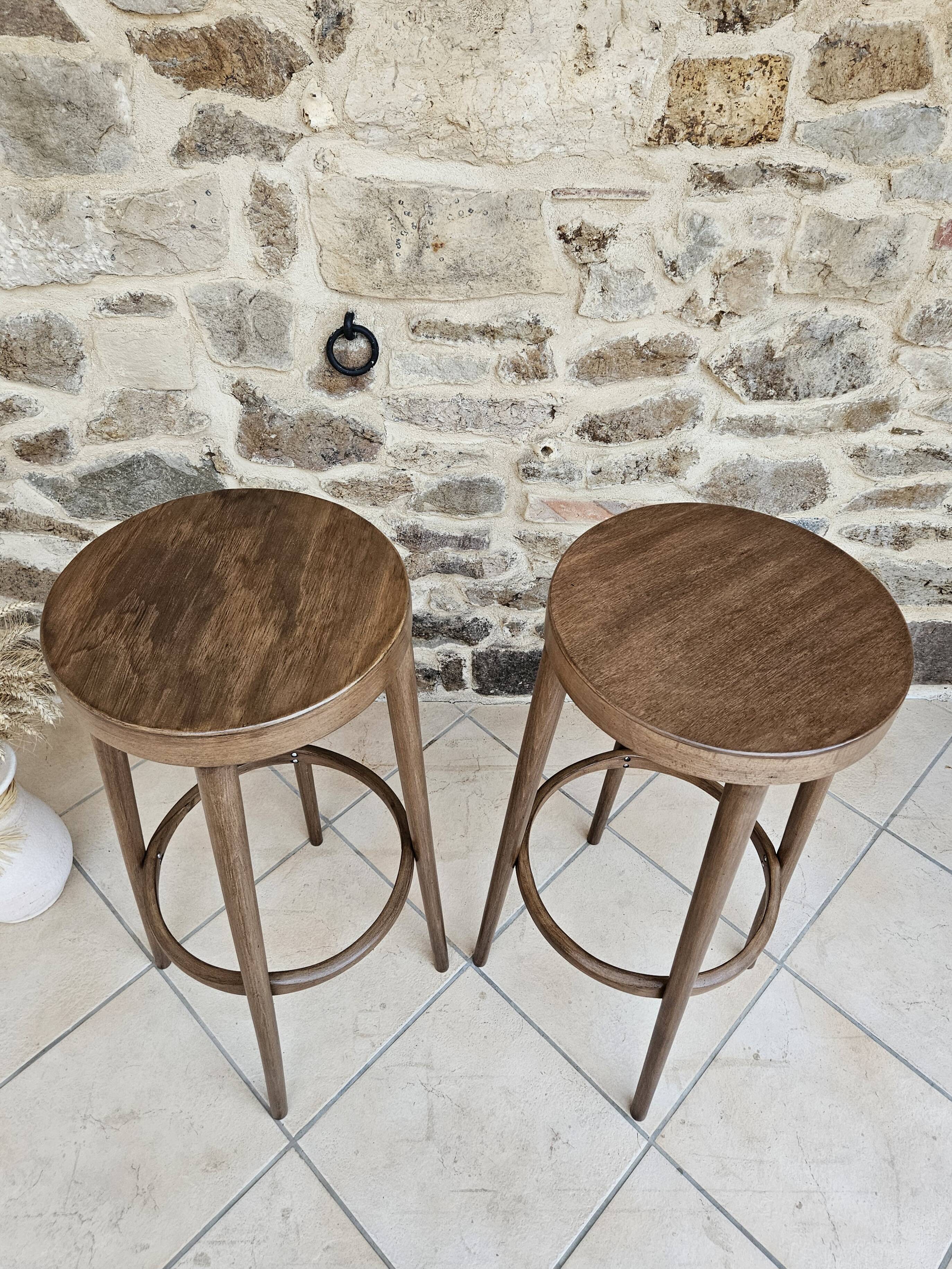 Paire tabourets hauts Baumann