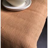 Antique Harvest Tablecloth in Pure Hemp, Tinted in Terracotta