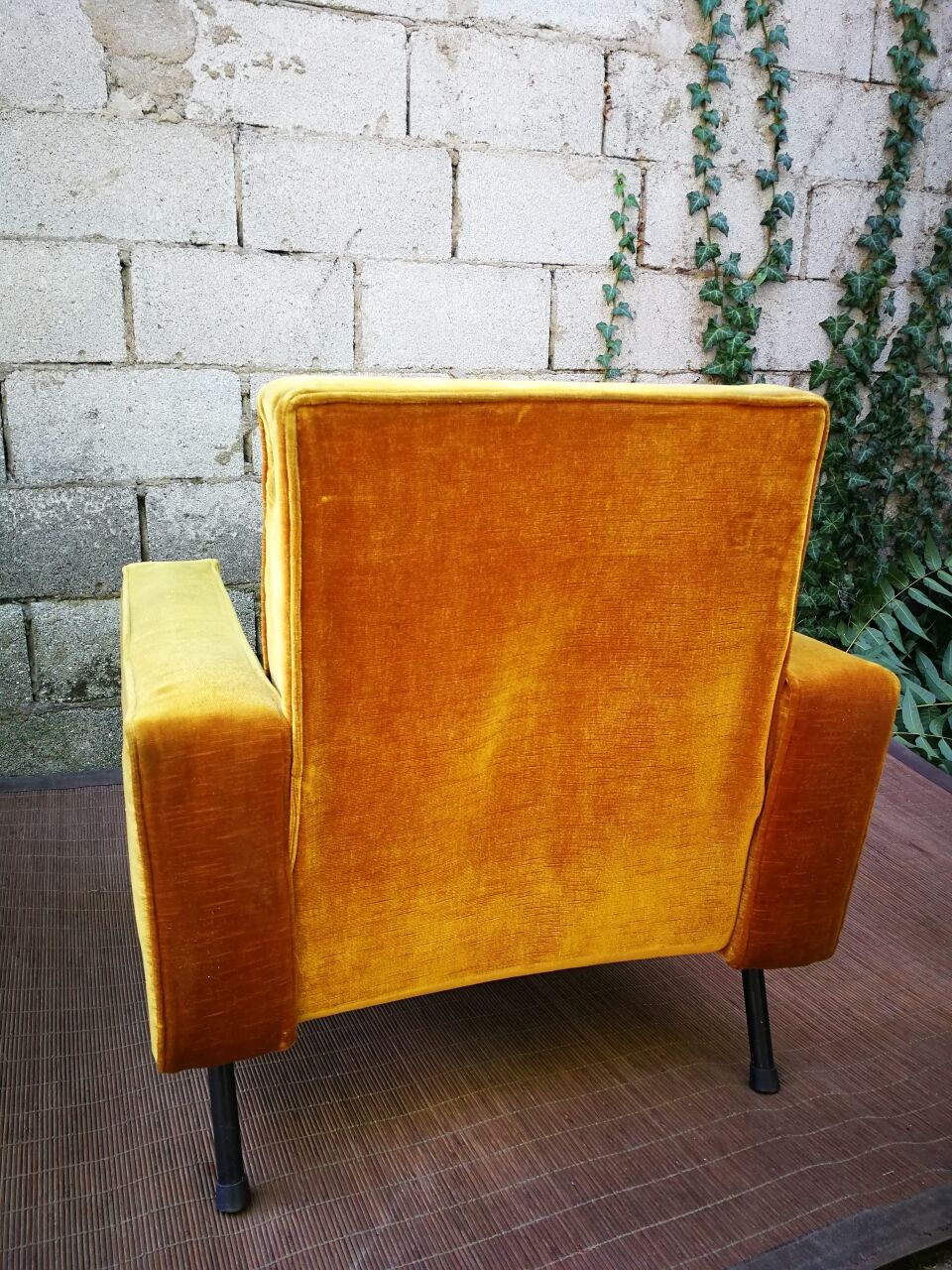 Armchair velvet years 50/60