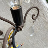 Set of 2 iron sconces and glass tassels