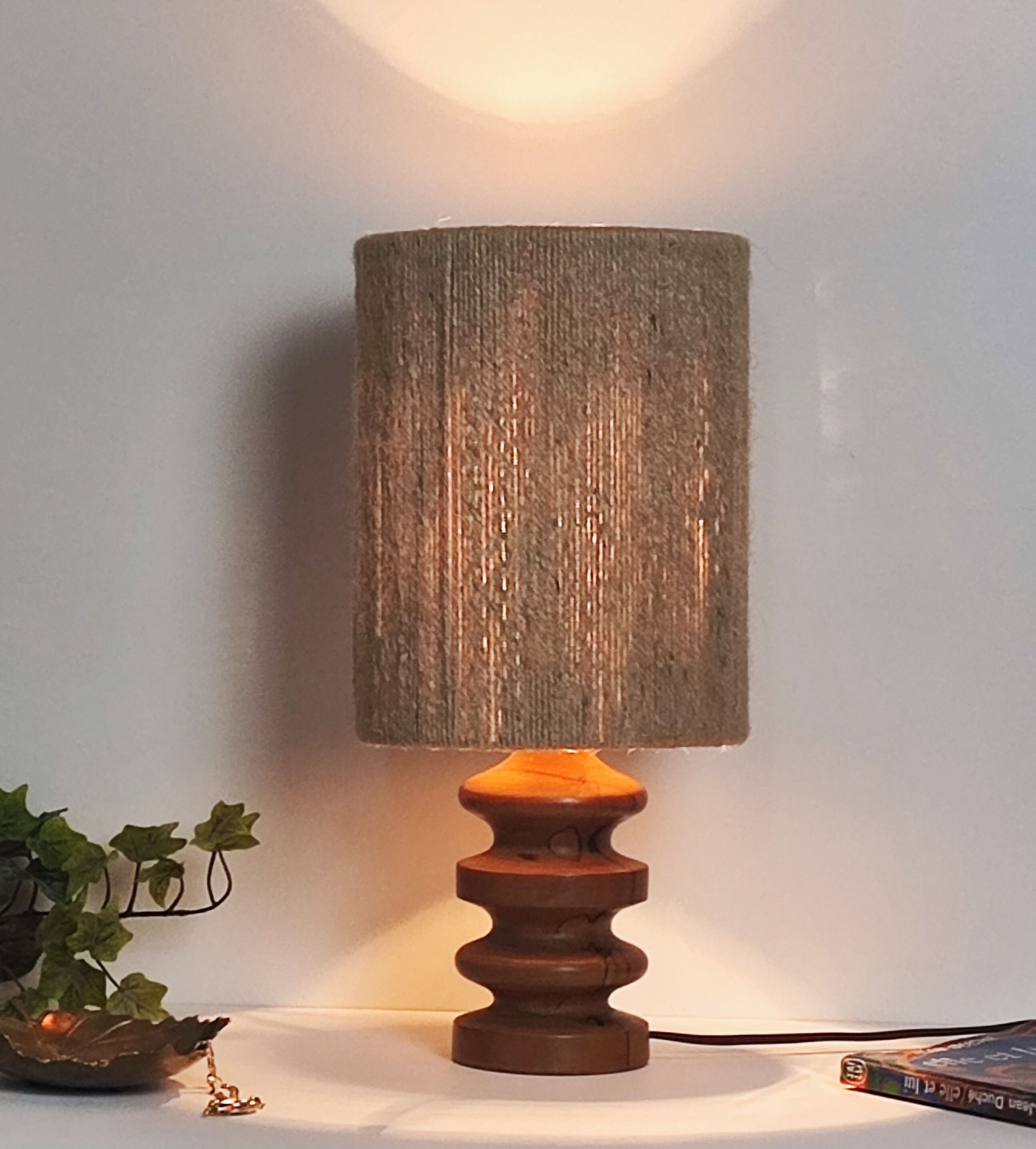 Lampe bois et corde