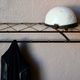 Vintage retro wall coat rack – Black metal & brass Mid-Century design