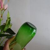 8 verres eau en verre soufflé vintage verts