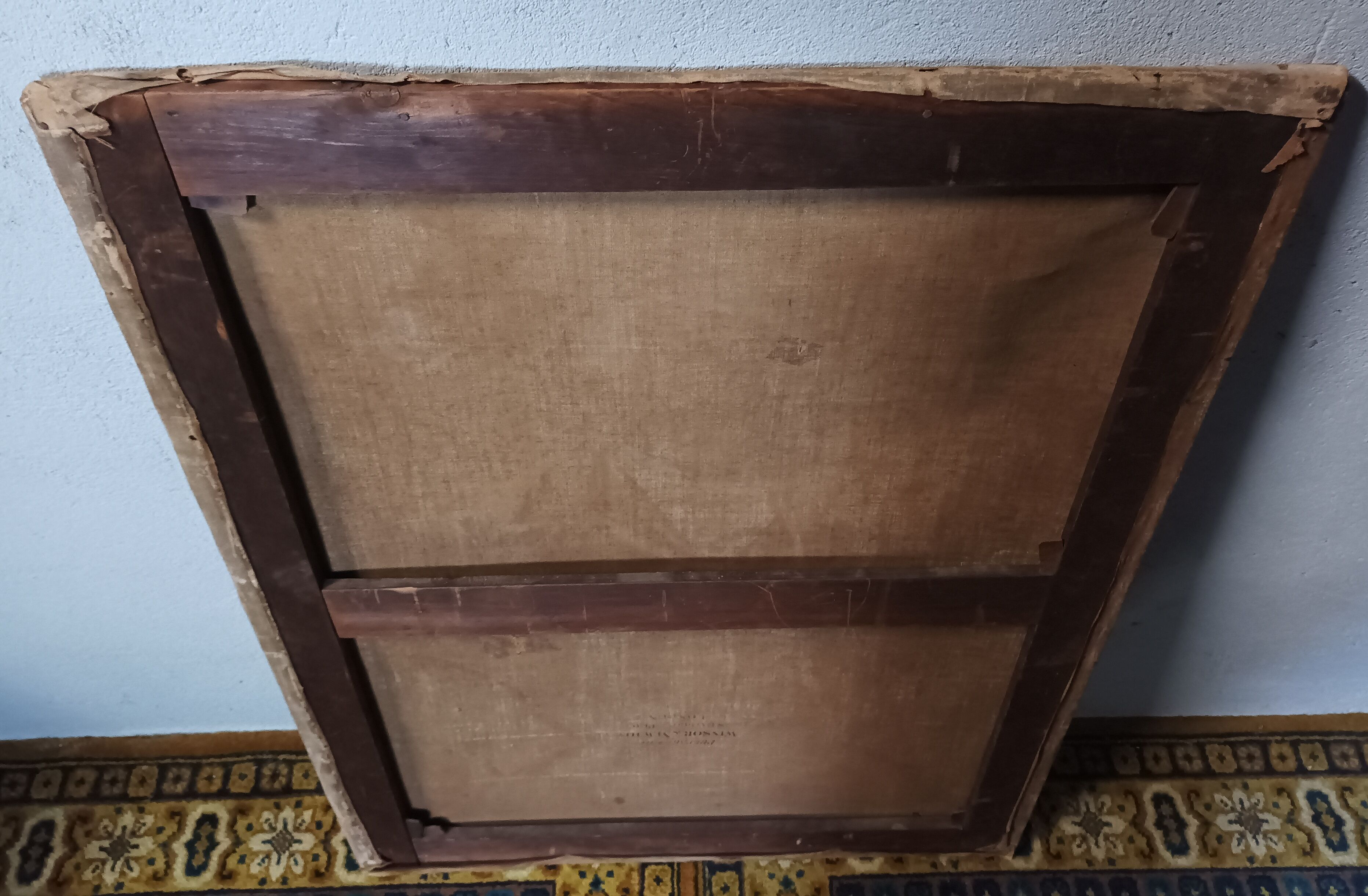 Oil on canvas Portrait of a man English School XIXth