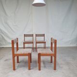 Set de 4 chaises scandinaves en teck du milieu de siècle