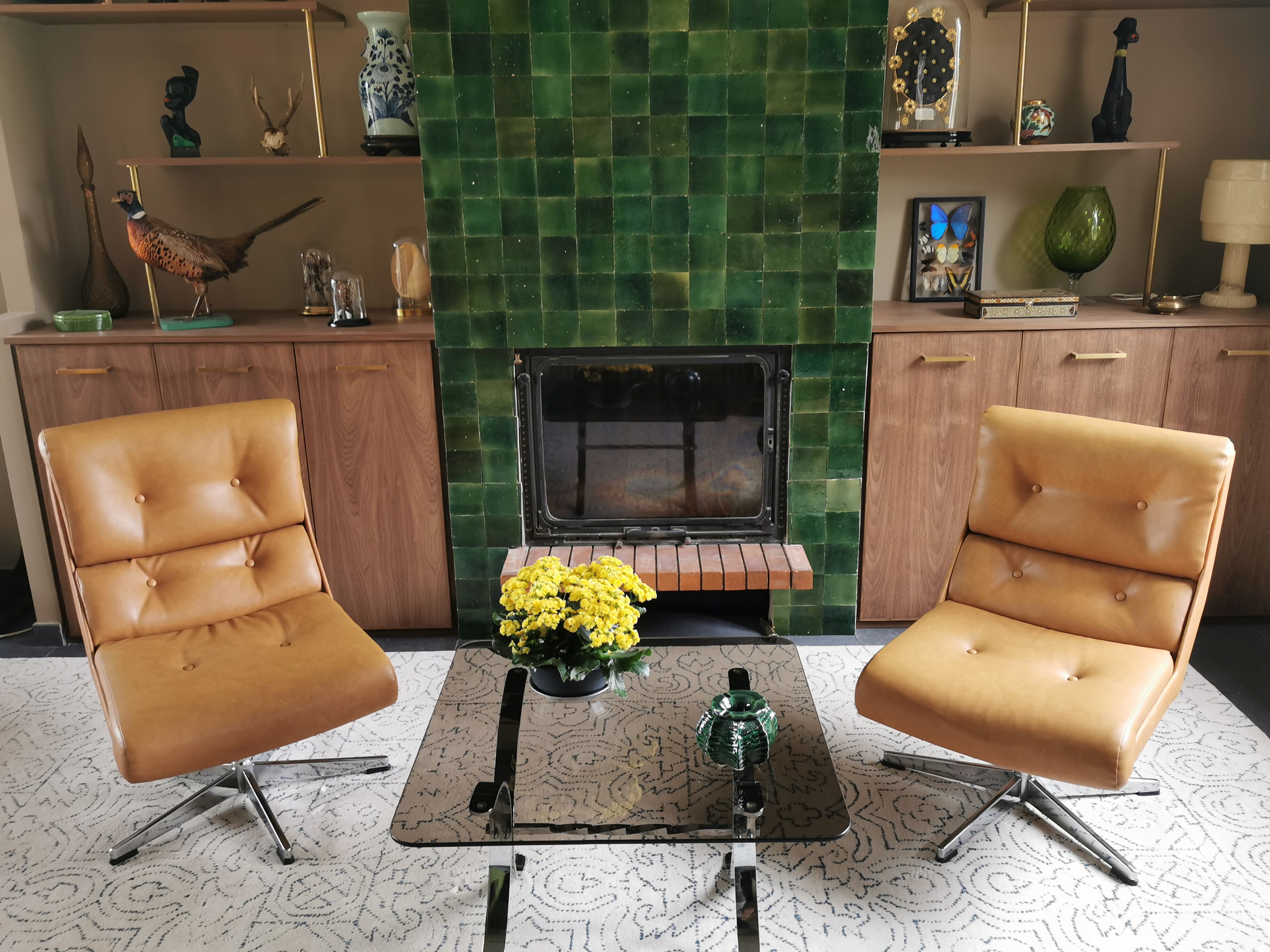 Pair of scandinavian armchairs 1970