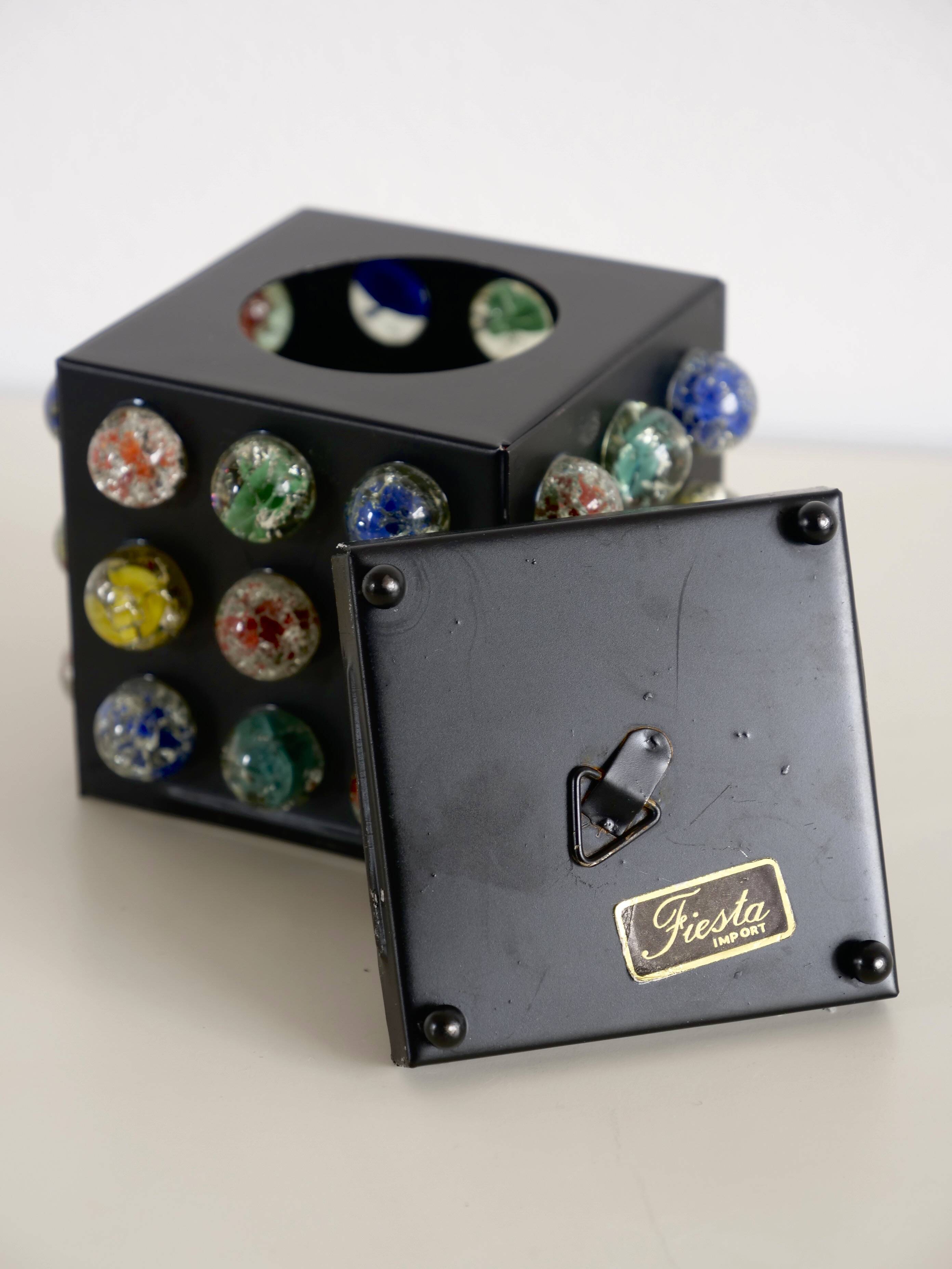 Japanese tealight holder of colored glass beads