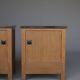 Cabinets de chevet en chêne Art Déco par Henk Wouda pour Pander & Zn., années 1920