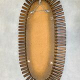 Miroir soleil rotin ovale 102 x 51 cm style jungle chic