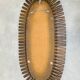 Oval rattan sun mirror 102 x 51 cm jungle chic style