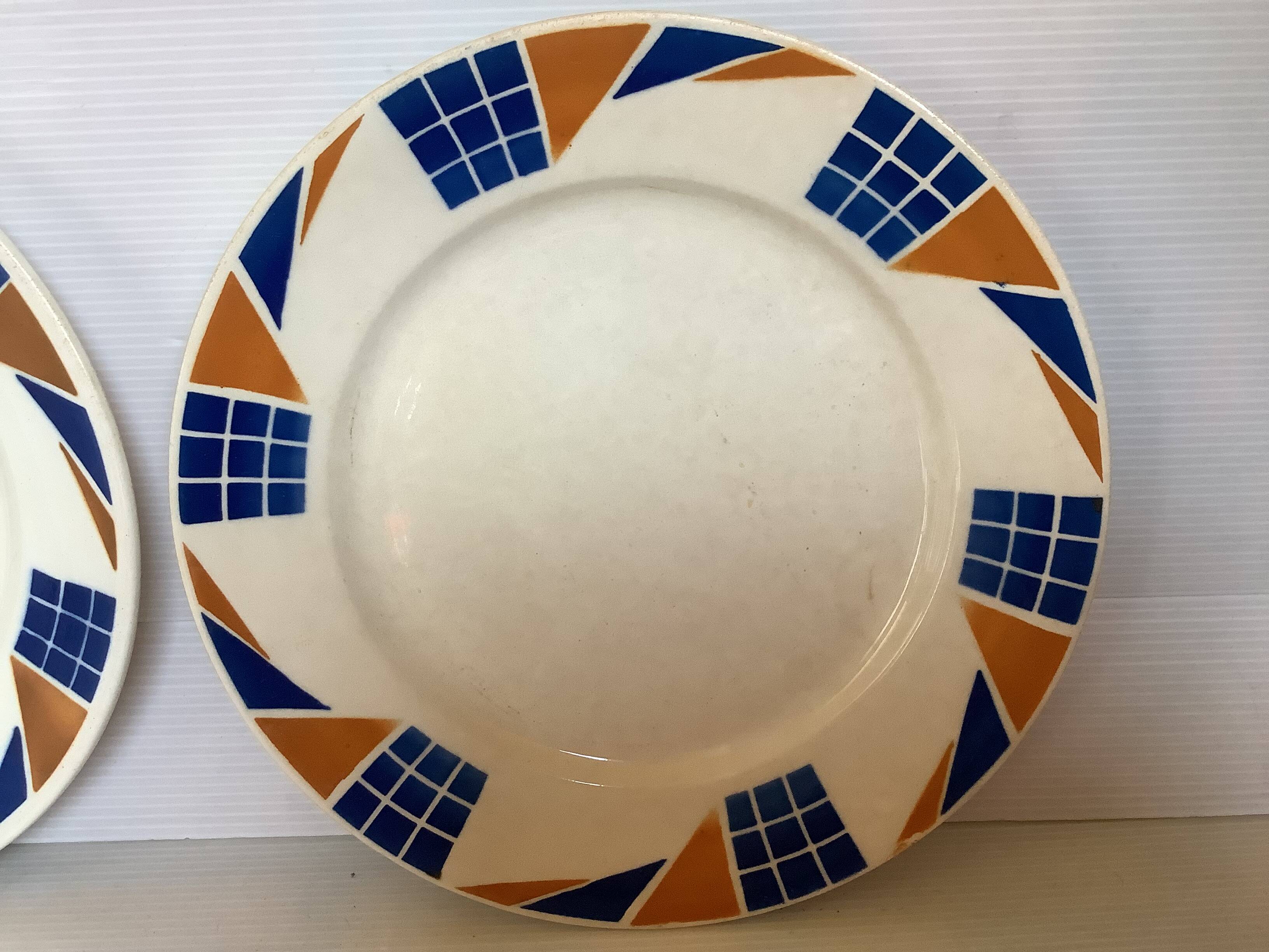 Pair of old Gongo Badonviller plates