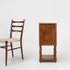 Art Deco Nightstand in Oak with Carrara Marble Top, France 1930s