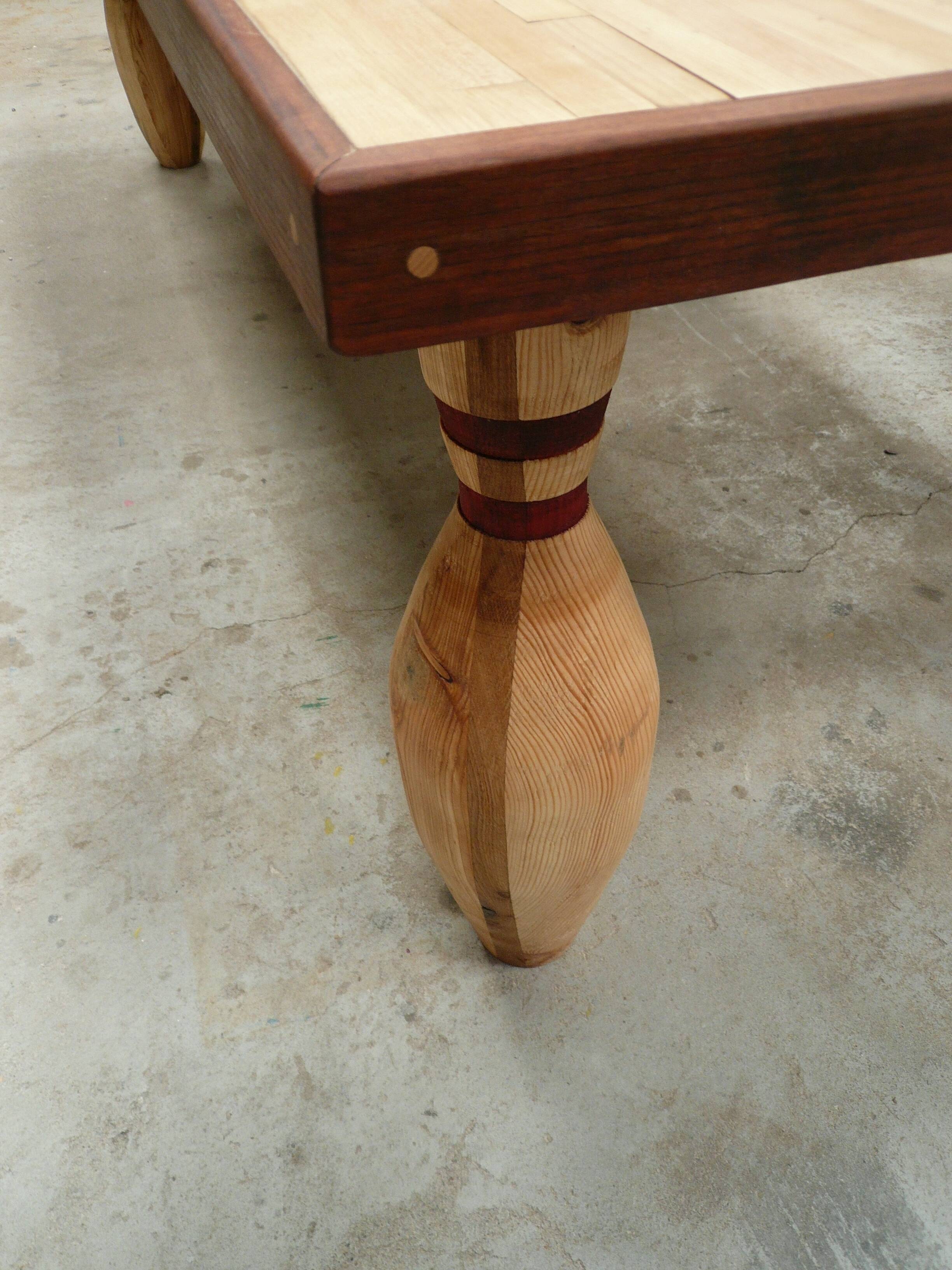 Dining table bowling lane