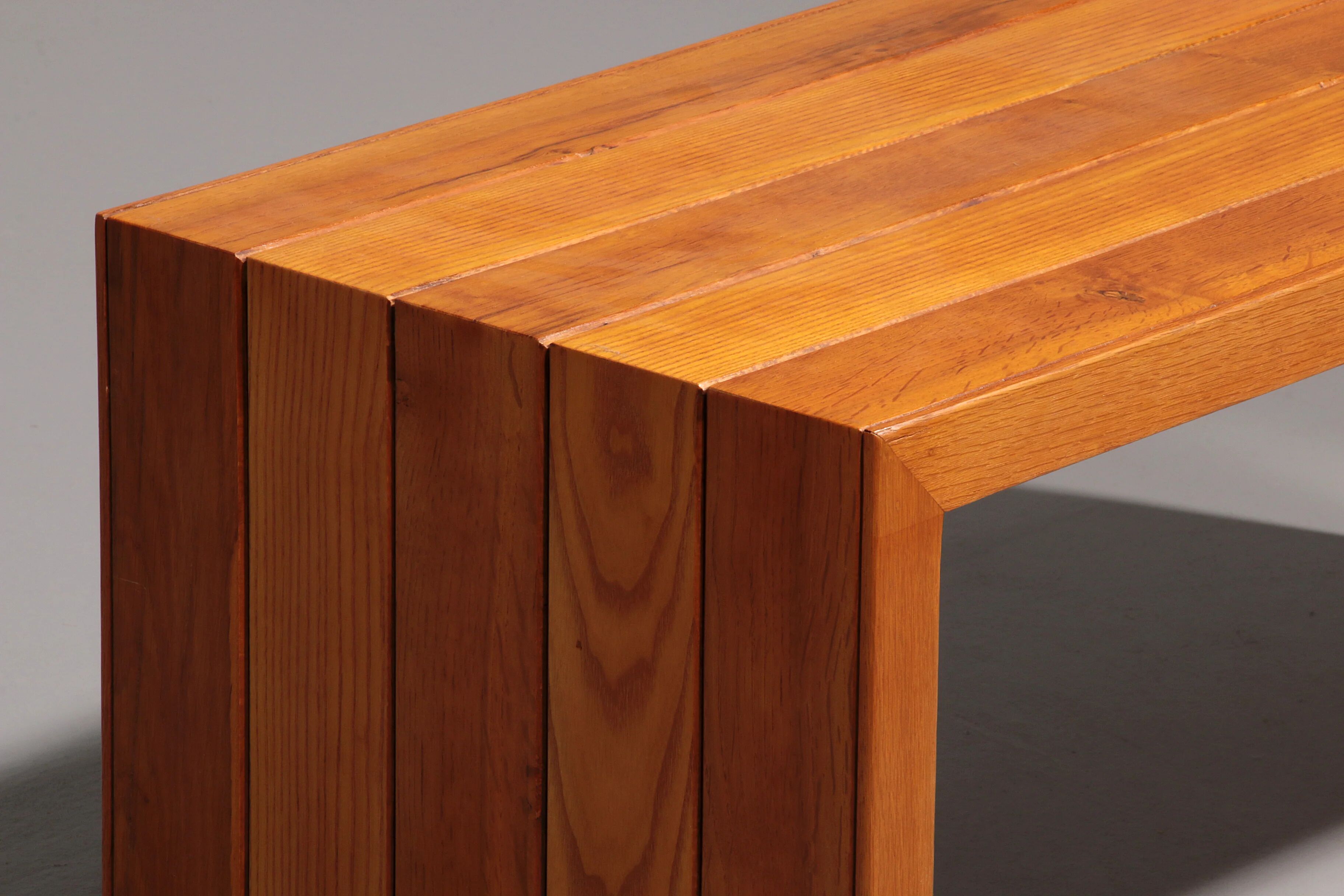 Elegant Italian mid-century beechwood bench (1960s)