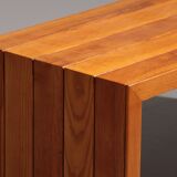 Elegant Italian mid-century beechwood bench (1960s)