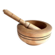 Mortier et pilon en bois vintage