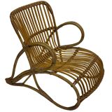 Vintage Rattan Chair Dirk Van Sliedregt Rohe Noordwolde 1960